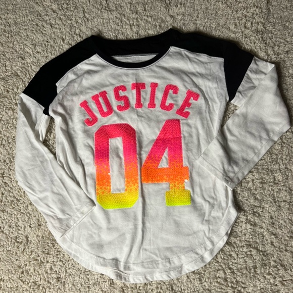 Size 8 Justice Active Kids Long Sleeve Shirt - Picture 1 of 6
